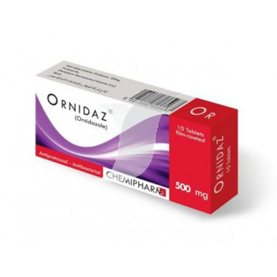 ORNIDAZ ( Ornidazole 500 mg ) 10 film coated tablets 